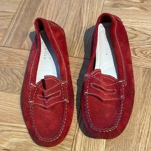 Red Suede Driving Shoes - Roberto Durville